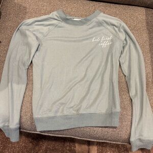 Women's Light Blue Crew Neck Sweater